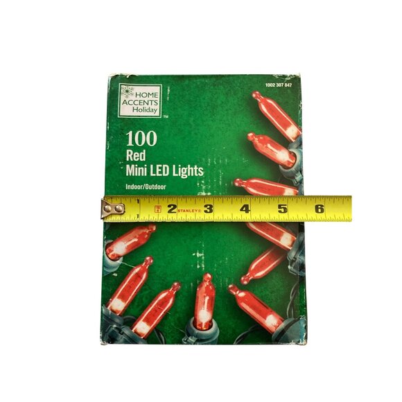 Home Accents Holiday Red Mini LED Lights Christmas Party - Picture 6 of 8